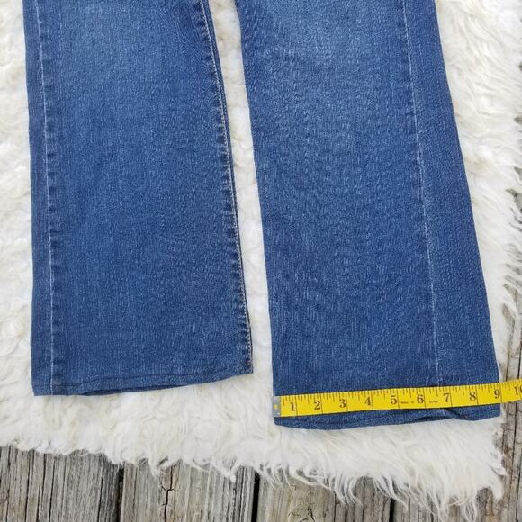 Flap Pocket Bootcut Jeans Levi's 512 Size 8 Slimming Stretch Denim Altered Hem - Picture 11 of 11